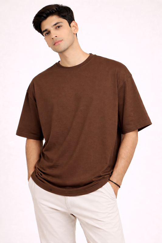 Relaxed Oversized Fit | Bamboo Cotton - Coffee