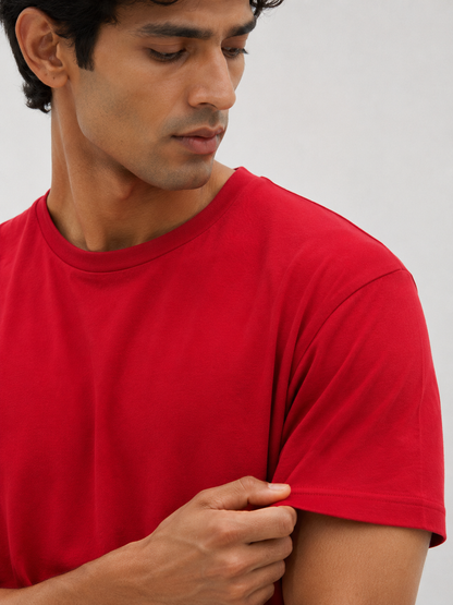 Classic Everyday Tee | Bamboo Cotton - Vintage Red