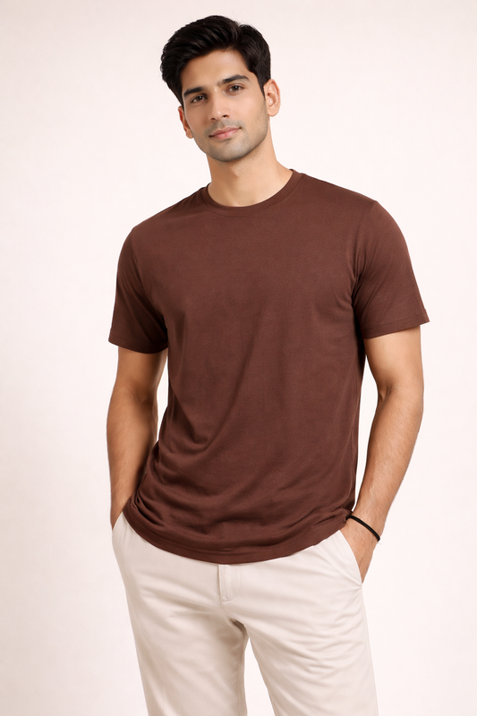 Classic Everyday Tee | Bamboo Cotton - Coffee