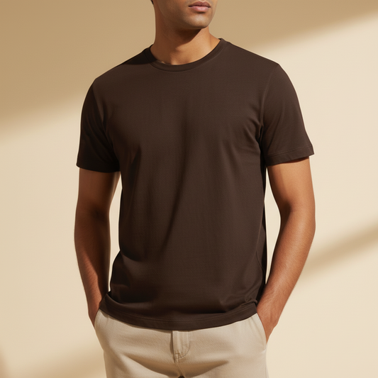 Classic Everyday Tee | Bamboo Cotton - Coffee