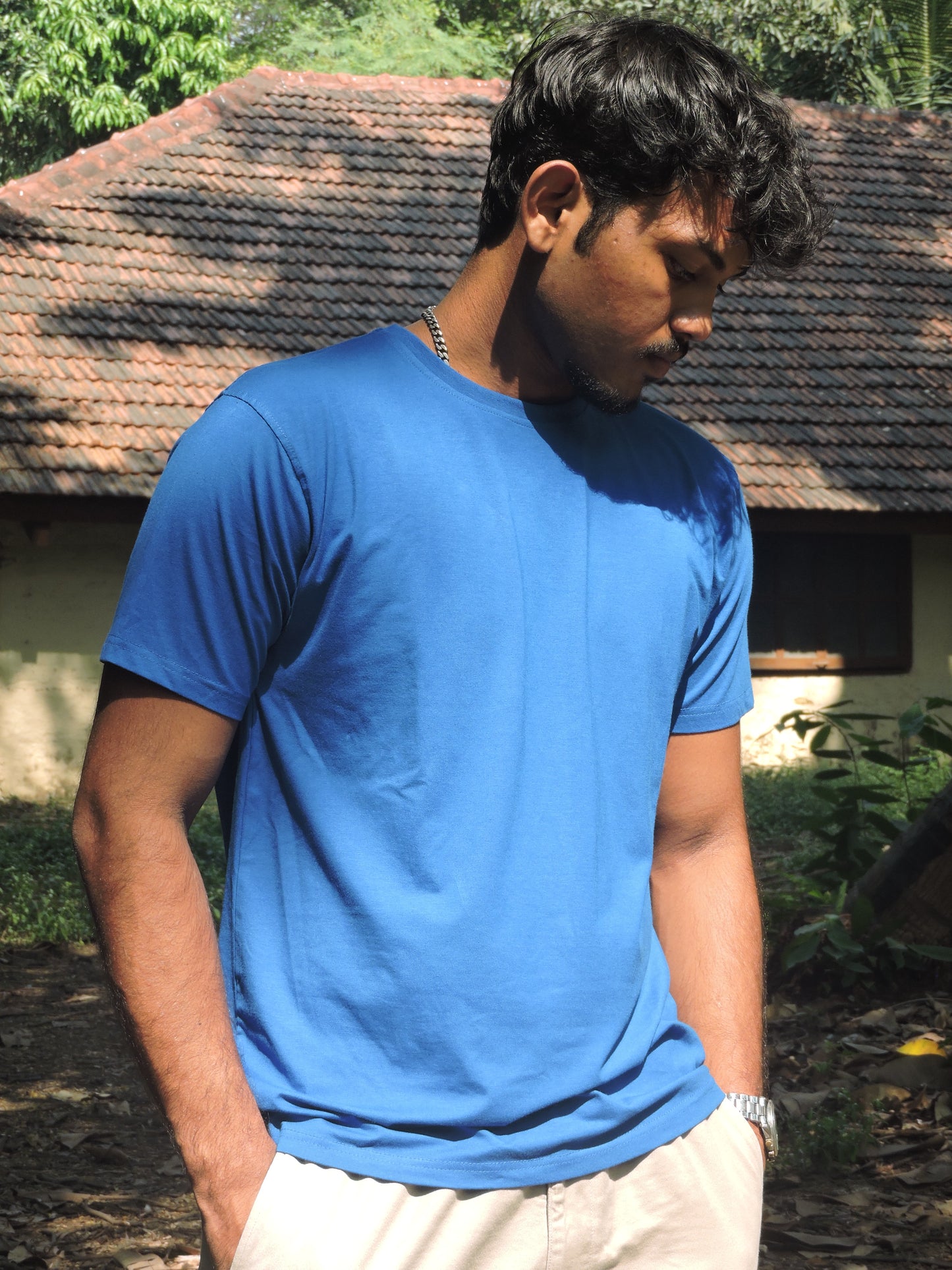 Classic Everyday Tee | Bamboo Cotton - Blue