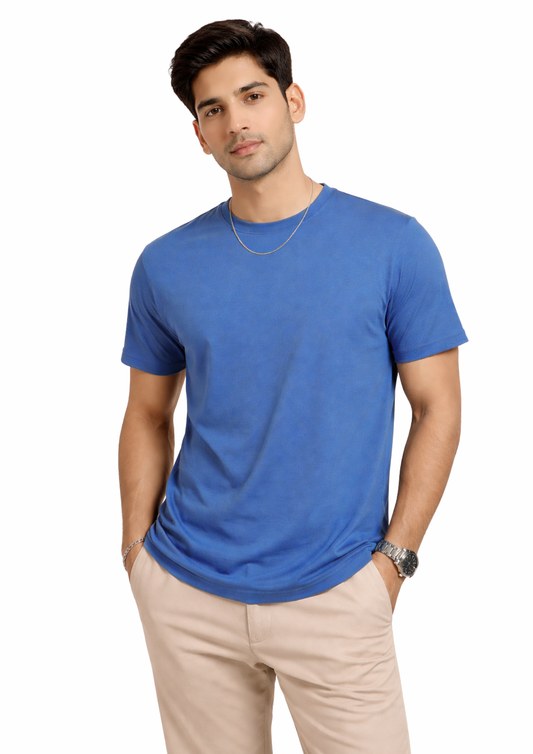 Classic Everyday Tee | Bamboo Cotton - Blue