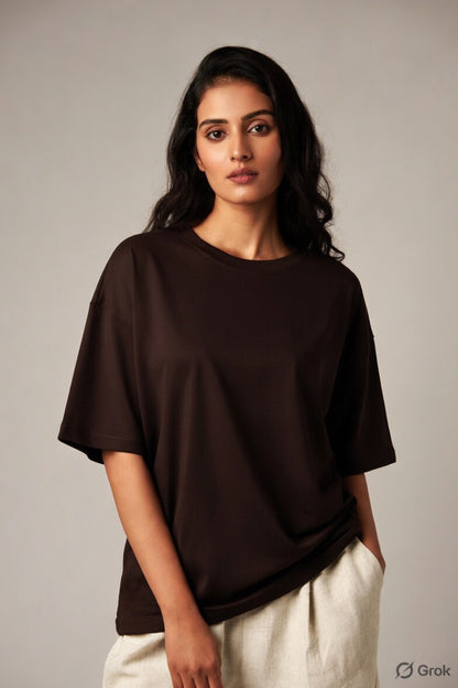 Relaxed Oversized Fit | Bamboo Cotton - Coffee