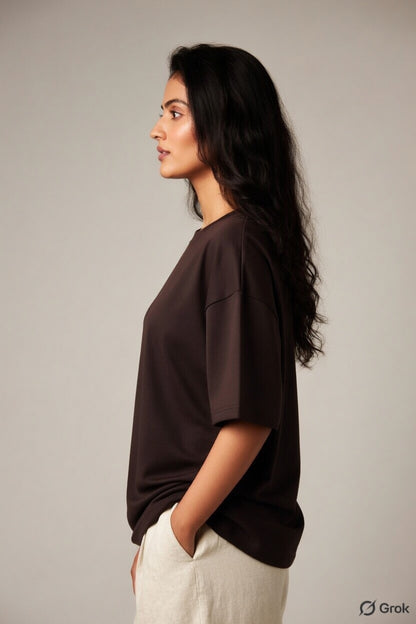 Relaxed Oversized Fit | Bamboo Cotton - Coffee